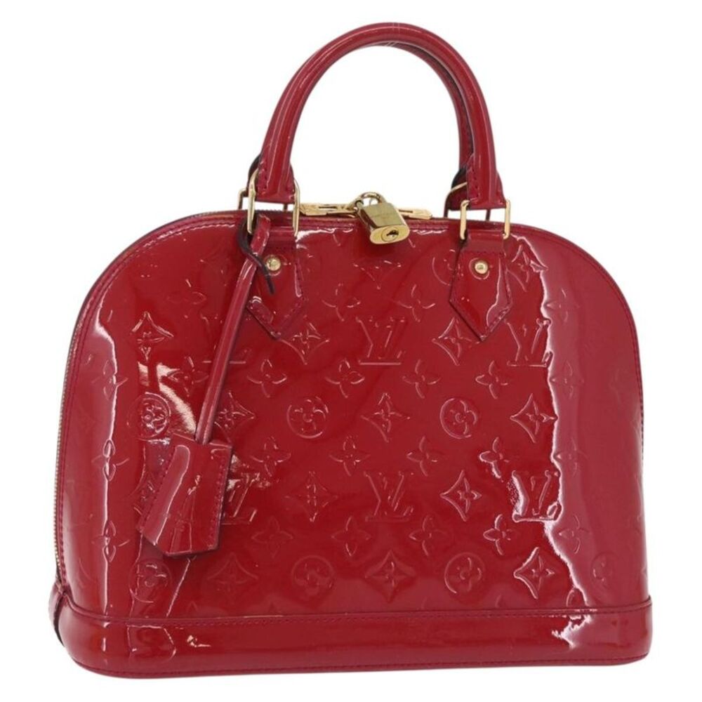 Louis Vuitton Alma Monogram Vernis Pink Patent_Leather Handbag